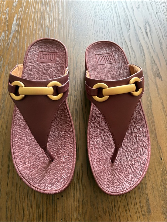 Fitflop Shoes - Fitflop Black Fino Stone Trim Toe-Post Sandals Label